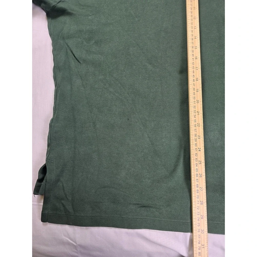 Ralph Lauren Polo Shirt Mens 2XL XXL Green Long Sleeve Red Pony‎ Embroidered